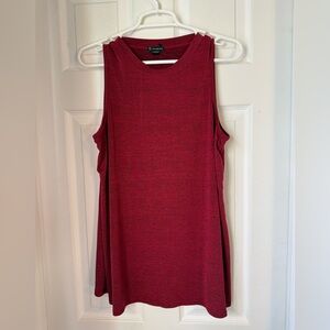 New Directions Rich Red Sleeveless Tank Top
